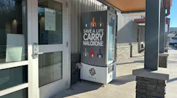 The naloxone vending machine at the Lawrence Transit Central Station is the first in Douglas County, Kan.