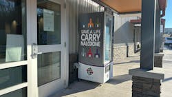 The naloxone vending machine at the Lawrence Transit Central Station is the first in Douglas County, Kan. The naloxone vending machine at the Lawrence Transit Central Station is the first in Douglas County, Kan.