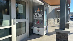The naloxone vending machine at the Lawrence Transit Central Station is the first in Douglas County, Kan.