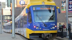 An existing Blue Line train in Minneapolis. An existing Blue Line train in Minneapolis.