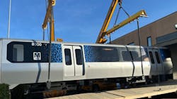 A mock-up of the new WMATA 8000-series railcars.