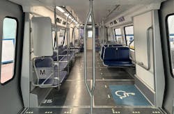 Interior of the 8000-series railcar Interior of the 8000-series railcar