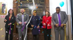 Cutting the ribbon are (l-r) Mayor Nancy Vaughan, GTAC Vice-Chair JD Galyon, Councilwoman Sharon Hightower, Congresswoman Kathy Manning and Transit Director Reginald Mason. Cutting the ribbon are (l-r) Mayor Nancy Vaughan, GTAC Vice-Chair JD Galyon, Councilwoman Sharon Hightower, Congresswoman Kathy Manning and Transit Director Reginald Mason.