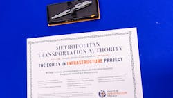 MTA signs 'Equity in Infrastructure Project' Pledge. MTA signs 'Equity in Infrastructure Project' Pledge.