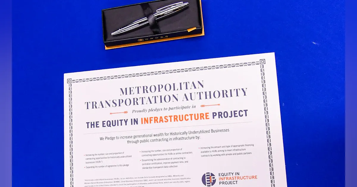 MTA signs 'Equity in Infrastructure Project' Pledge | Mass Transit