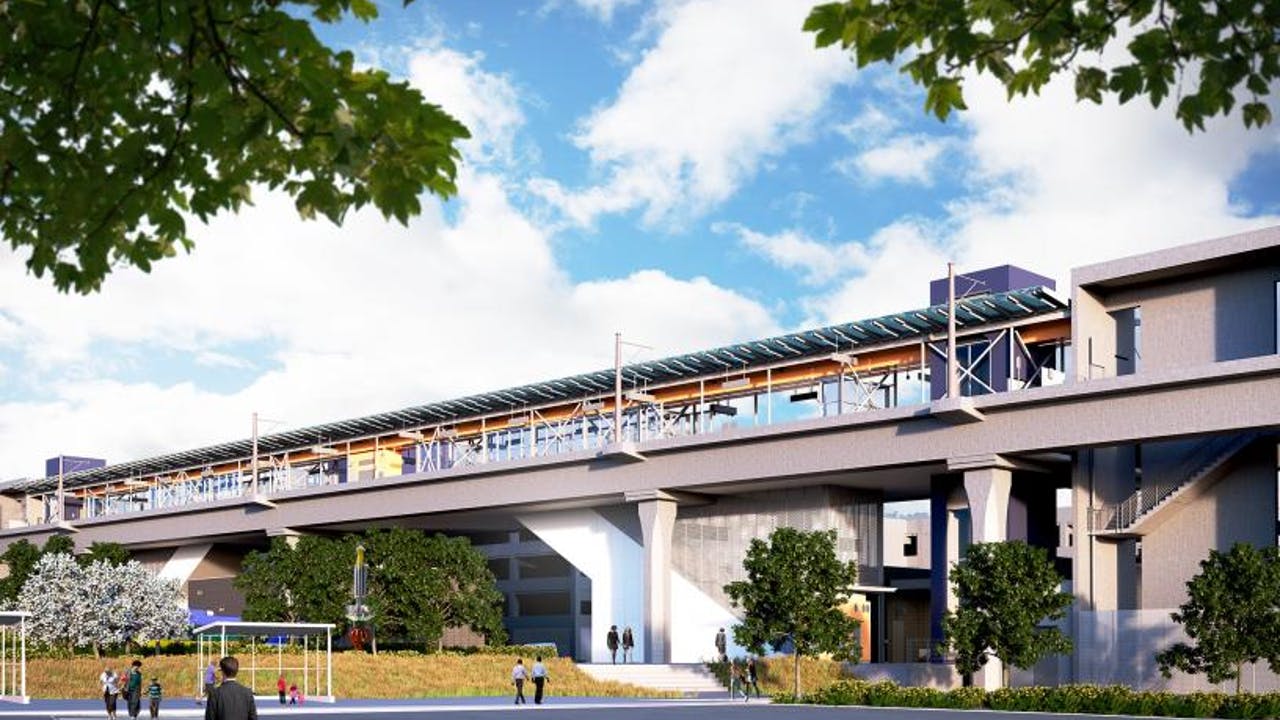 A rendering of the Lynnwood Link extension.