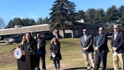 Connecticut Lt. Gov. Susan Bysiewicz, municipal leaders and transit stakeholders announce CTDOT bus expansion.