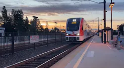 Caltrain advances electric train testing between Redwood City and San Jose, Calif.