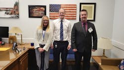 Left to right: Arrowhead Transit's Assistant Director of Administration Colette Hanson, Sen. Robert Farnsworth (R-MN-07), Arrowhead Transit Director Brandon Nurmi. Left to right: Arrowhead Transit's Assistant Director of Administration Colette Hanson, Sen. Robert Farnsworth (R-MN-07), Arrowhead Transit Director Brandon Nurmi.