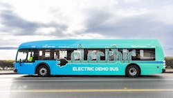 Victoria, B.C., electric bus.