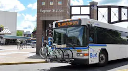 LTD bus in front of Eugene Station.