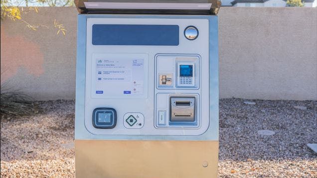 Valley Metro's new fare machine.