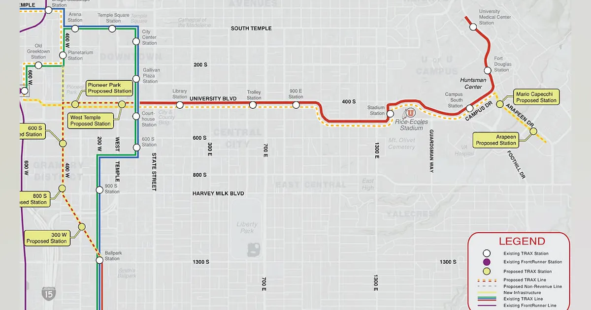 Uta Train Map UTA asking for public feedback on light rail through TechLink TRAX ...