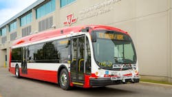 TTC electric bus. TTC electric bus.