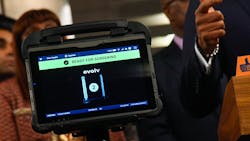 An MTA weapons detector. An MTA weapons detector.