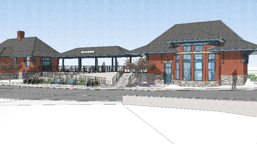 A rendering of the Northfield Transit Depot.