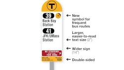 MBTA launches bus stop signage pilot.