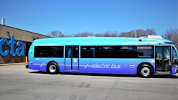 CTA electric bus. CTA electric bus.