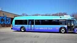 CTA electric bus.