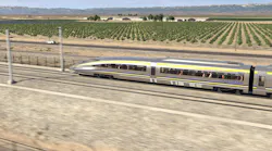 A rendering of what California's future high-speed trains may look like.