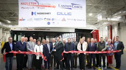 Hazleton Public Transit cuts ribbon on John M. Ford Bus Storage and Maintenance Facility.