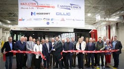 Hazleton Public Transit cuts ribbon on John M. Ford Bus Storage and Maintenance Facility. Hazleton Public Transit cuts ribbon on John M. Ford Bus Storage and Maintenance Facility.