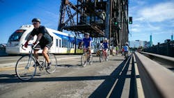 Thousands of cycling enthusiasts took over Portland s bridges in August 2023 for the annual Providence Bridge Pedal. The number of people who bike or use public transit in Portland has nose-dived over the last decade. Can Portland recover it&apos;s bike-and-transit prime?