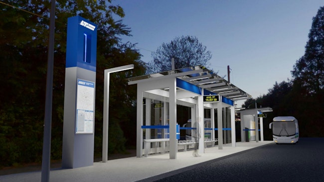 City of London, Ontario, has received the first shelter for its BRT program.