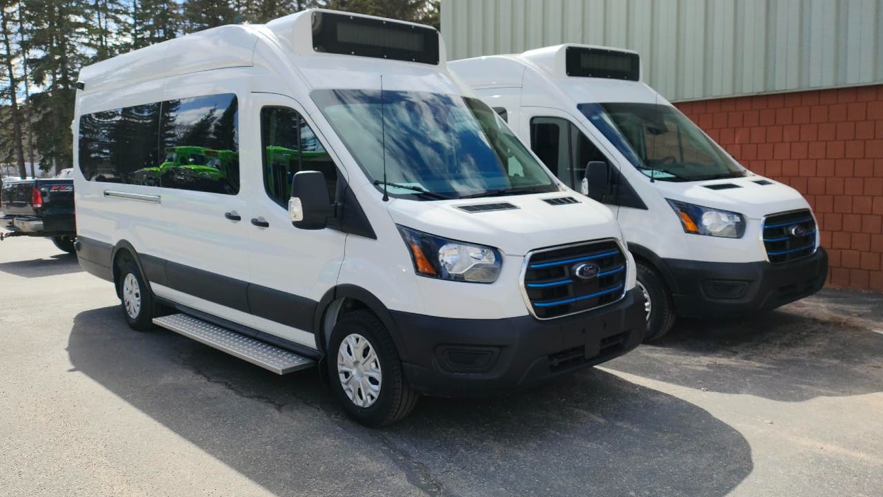 BATA's new Ford Transit all-electric vans.