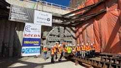 Tunnelling for the Eglinton Crosstown West Extension is a big step closer to completion as Rexy reached its destination.