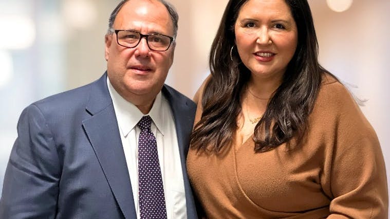 SANDAG CEO Mario Orso (left) and Nora Vargas, San Diego County supervisor and SANDAG Board chair (right).