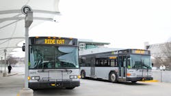 Two KAT buses.