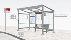 A rendering of the new bus shelters WMATA will be installing.