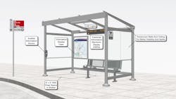 A rendering of the new bus shelters WMATA will be installing. A rendering of the new bus shelters WMATA will be installing.