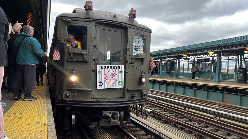 Hundreds of fans joined MTA for the Nostalgia Train Ride for 2024 Yankees Home Opener on April 5, 2024.