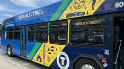 A Lawrence Transit electric bus.