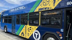 A Lawrence Transit electric bus. A Lawrence Transit electric bus.