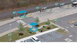 A rendering of the Transit Stop Transformation Project.