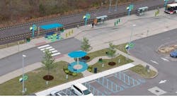 A rendering of the Transit Stop Transformation Project. A rendering of the Transit Stop Transformation Project.