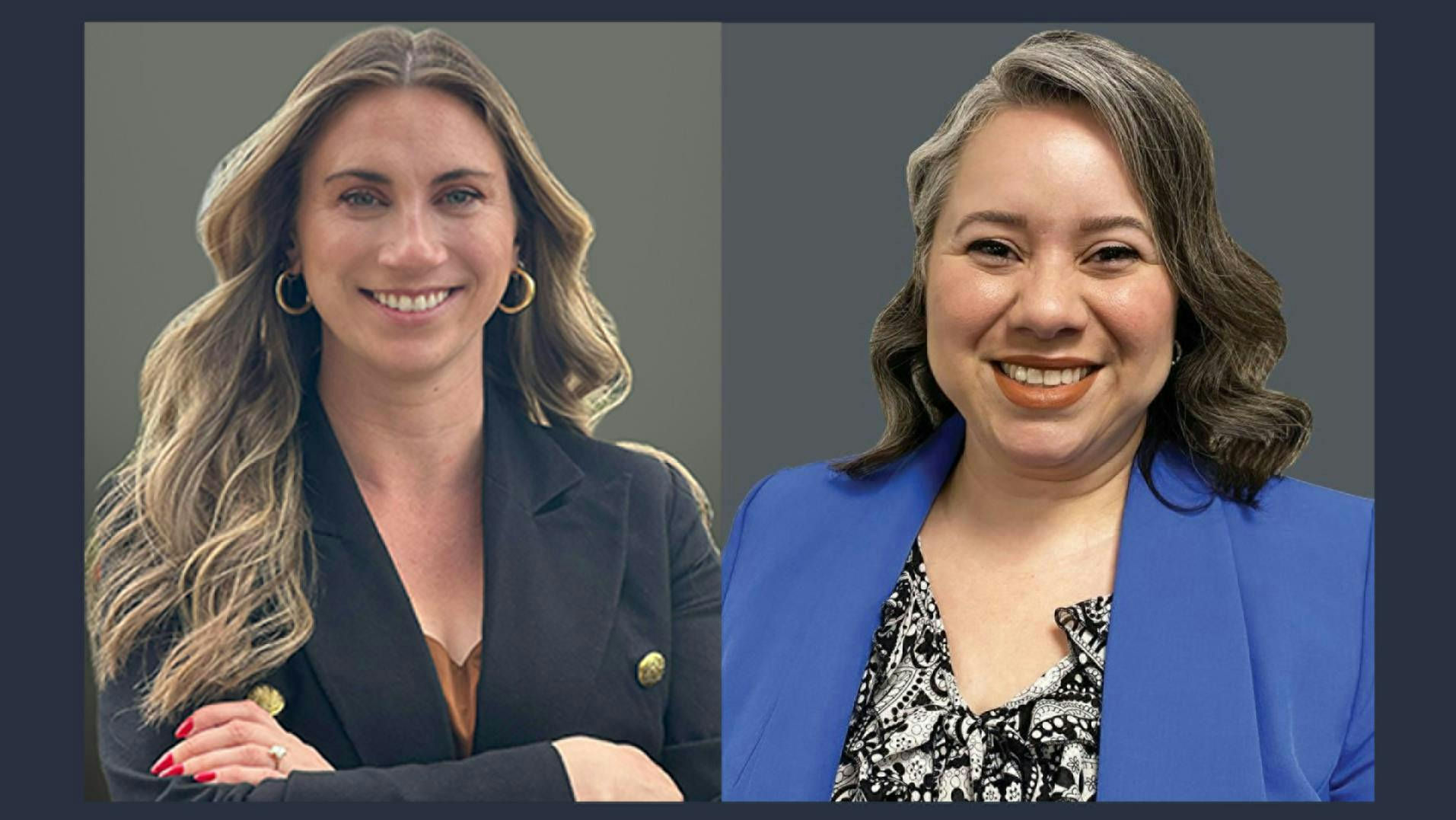 Mary Dover, chief of staff, NCTD (left); and Suheil Rodriguez, director of administration, NCTD (right).