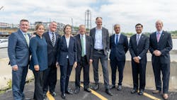 Officials from the NJ Transit, the state of New Jersey, Amtrak, FRA and FTA celebrated the Portal North Bridge project reaching 50 percent completion. Officials from the NJ Transit, the state of New Jersey, Amtrak, FRA and FTA celebrated the Portal North Bridge project reaching 50 percent completion.