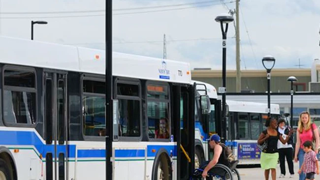 City of North Bay, Ontario, bus terminal.