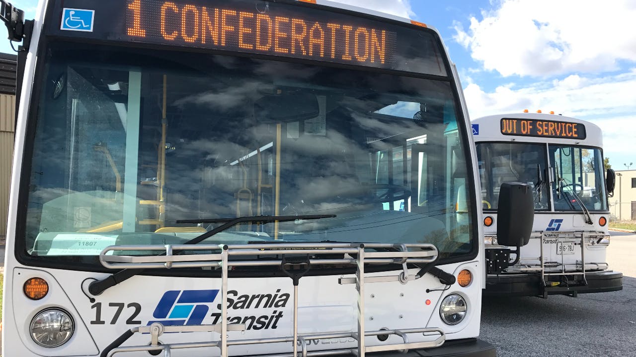 City of Sarnia, Ontario, buses.