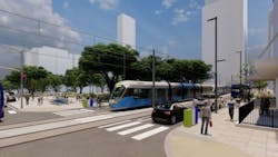 A rendering of the ATP Light Rail project.. A rendering of the ATP Light Rail project..