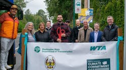 From left to right: Lummi Indian Business Council Vice-Chair Terrance Adams, Lummi Indian Business Council Secretary Lisa Wilson, Lummi Indian Business Council Member Maureen Kinley, Washington State Rep. Joe Timmons (D-WA), Lummi Indian Business Council Chair Anthony Hillaire, Northwest Regional Representative from Washington State Governor Jay Inslee’s Office, Jeremy Harrison-Smith, city of Lynden Mayor Scott Korthuis, Deputy director of the Public Transportation Division of the Washington State Department of Transportation Don Chartock and WTA General Manager, Les Reardanz. From left to right: Lummi Indian Business Council Vice-Chair Terrance Adams, Lummi Indian Business Council Secretary Lisa Wilson, Lummi Indian Business Council Member Maureen Kinley, Washington State Rep. Joe Timmons (D-WA), Lummi Indian Business Council Chair Anthony Hillaire, Northwest Regional Representative from Washington State Governor Jay Inslee’s Office, Jeremy Harrison-Smith, city of Lynden Mayor Scott Korthuis, Deputy director of the Public Transportation Division of the Washington State Department of Transportation Don Chartock and WTA General Manager, Les Reardanz.