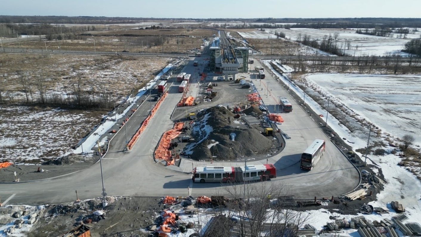 Limebank Station bus loop testing.