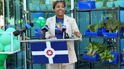 IndyGo Chief Public Affairs Officer Lesley Gordon at the June 13 Food in Transit launch event.