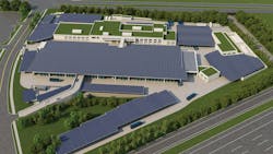 A rendering of the David F. Bone Equipment Maintenance and Transit Operation Center. A rendering of the David F. Bone Equipment Maintenance and Transit Operation Center.