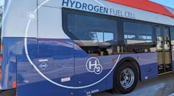 SamTrans hydrogen fuel cell bus. SamTrans hydrogen fuel cell bus.