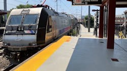 A Trenton Bound NJ Transit train leaves Elizabeth station on the Northeast Corridor line this week. Infrastructure and train issues have been blamed for a week of suspensions and delays.